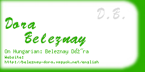 dora beleznay business card